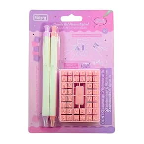 Caneta em Gel Personalizável Ponta Fina 0.5mm Memórias com a Sua Amiga - Tilibra | Papelaria | Escrita | Fofo | BFF |