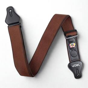 Correia P/ Guitarra Violão C/ Porta Palheta Voik VCPP-13 Brown