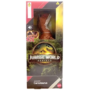 Jurassic World Dinossauro Rebirth com som - Carnotaurus - JGM12 MATTEL