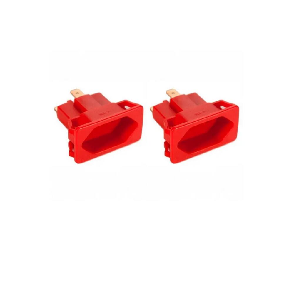 02 Tomada Margirius Para Cx. Embutir Padrão Weg 10/20a Vermelho