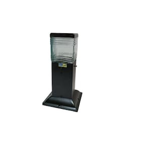 Poste Balizador Preto 30Cm Quadrado Casa Jardim Piso Sitio