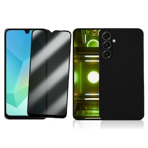 Capa Preta Para Galaxy A16 + Película de Privacidade - Armyshield