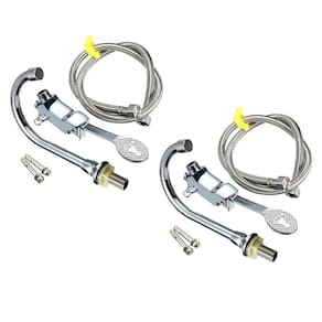 Torneira Valvula Acionamento Kit 2 Uni Pedal Hospital Clinica Laboratorio Higienizaçao Hotel