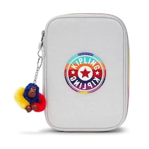 Estojo Kipling 100 Pens Truly Cinza Necessaire/Escolar