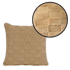 Capa de Almofada Winter Felpudo Luxo Marrom 42x42cm - Jolitex
