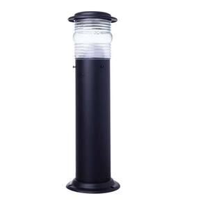 Poste Balizador Para Jardim Luminária Casa Sitio Preto 50Cm