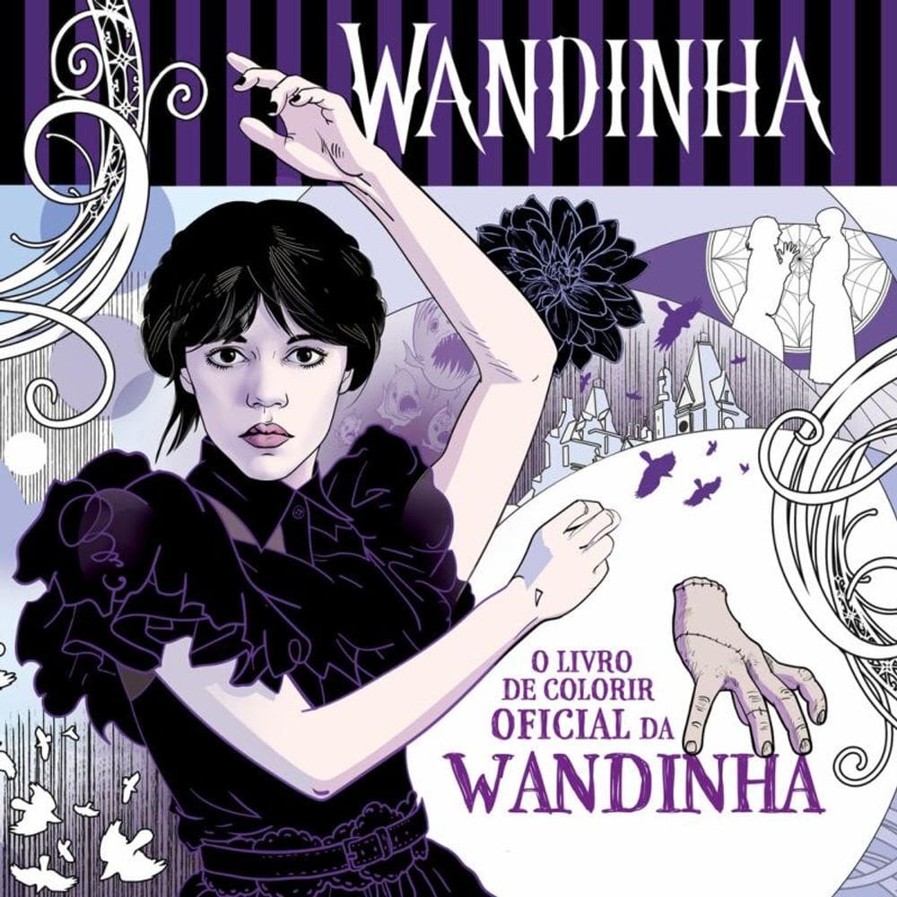 O livro de colorir oficial da Wandinha
