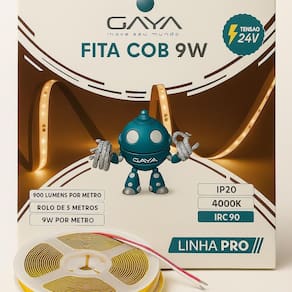 Fita Cob 9W/Mt 24V 4000K Bn 5M Ip20 Linha Pro-Gaya-Gy1447