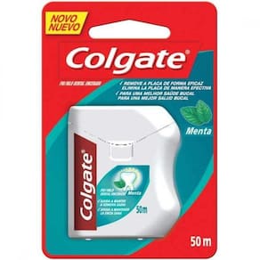 Fio Dental Colgate Encerado - Sabor Menta - 50M