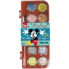 Estojo Aquarela Metálica Mickey C/ 12 Cores - Dac