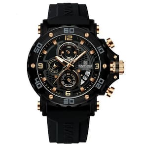 Relógio Masculino de Quartzo Esportivo Pulseira de Silicone Impermeavel