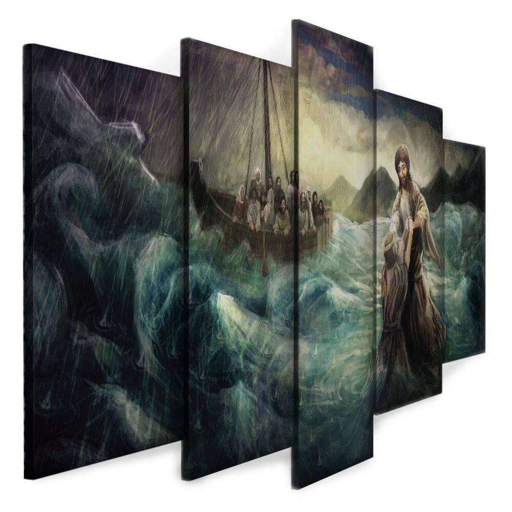 Quadro Decorativo Sala Quarto Escritório Jesus Sobre Águas
