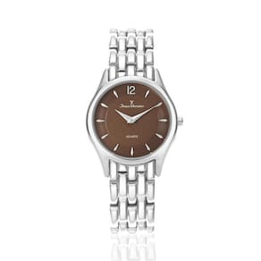 Relógio De Pulso Jean Vernier Feminino Todo Aço Jv05711