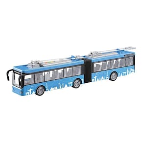 Carro Fricção Big Ônibus Com Luz E Som 6166 Dm Toys Azul