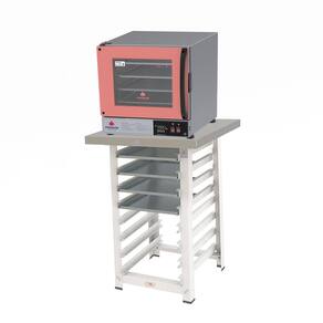 KIT - Forno Turbo Elétrico PRP-004 Plus 127V Rosa + Bancada MES-004 + 4 Assadeiras - Progás
