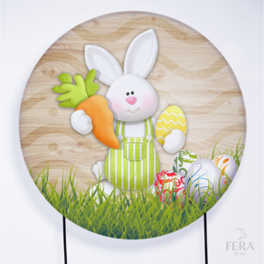 Painel Decorativo para Festa 1,80x1,80 metros Vesti Fácil com Elástico Páscoa - Fera Print