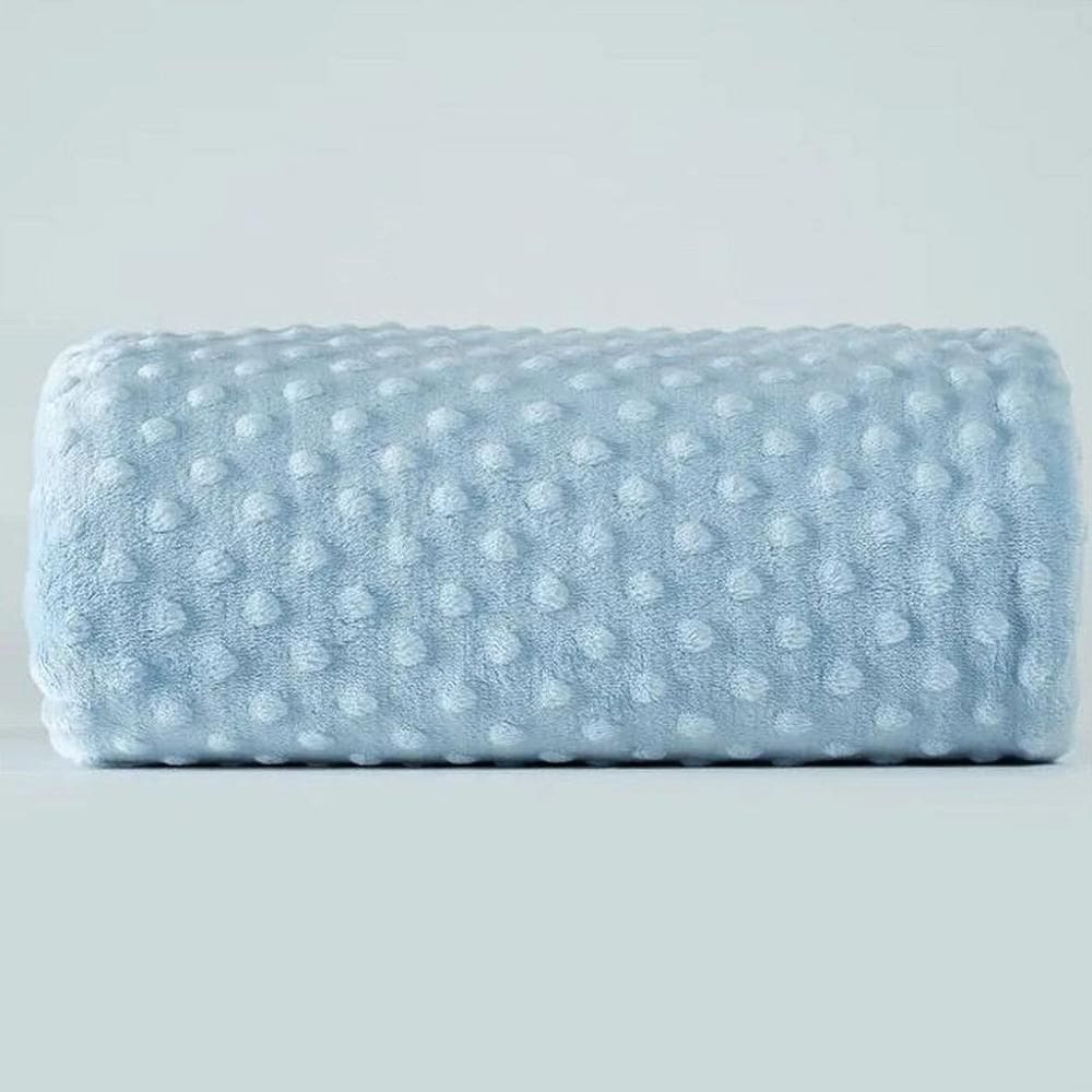 Cobertor Hug Duplo Dots Azul Bebê