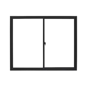 Janela de Aluminio de Correr 100x150cm 2 folhas Soft Preto