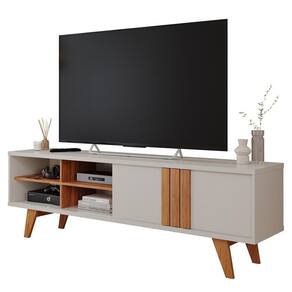 Rack Bancada Paraty 180cm Off White-cinamomo Para Até 60? - Permóbili Off White-cinamomo