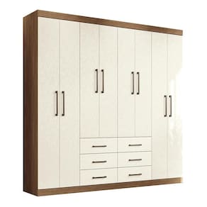Guarda Roupa Casal Liverpool 8 Portas 6 Gavetas Jatobá-areia - Santos Andirá Jatobá-areia