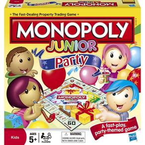 Jogo de tabuleiro Monopoly Junior Party com Cupcake Movers para crianças