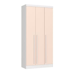 Guarda-roupa Modulado 3 Portas Infinity Branco Line/ Blush