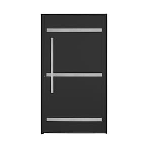 Porta de Aluminio Pivotante 220x110cm Lambril Project Preto