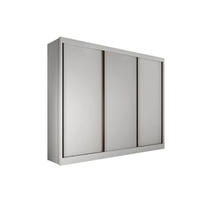Guarda Roupa Casal 3 Portas de Correr e 6 Gavetas Diamond/Londres Branco - Novo Horizonte