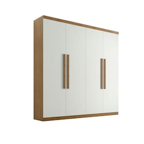 Guarda Roupa Casal Fenix 4 Portas 3 Gavetas Rufato Imbuia/off White/imbuia