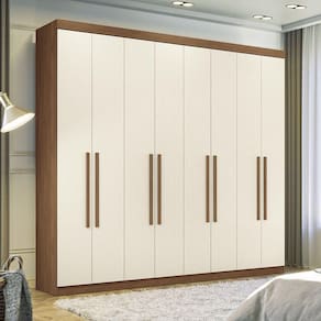 Guarda Roupa 8 Portas E 4 Gavetas Master New Santos Andirá Jatoba/areia