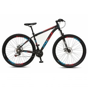 Bicicleta Aro 29 Colli Cazelle Turim 21m Aluminio Quadro 17 Preto-adesivo Azul-vermelho