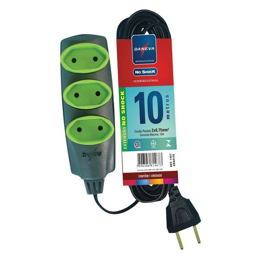 Extensao Daneva No Shock Pl 10m Grafite 2 X 0,75mm