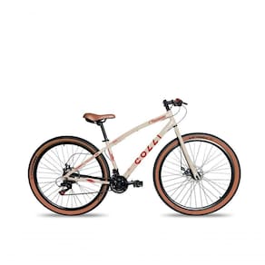 Bicicleta Aro 29 Vancouver 21 Marchas Freio A Disco Colli Bege Retrô