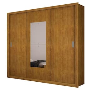 Guarda Roupa Casal 3 Portas Veneza Premium Rufato Imbuia