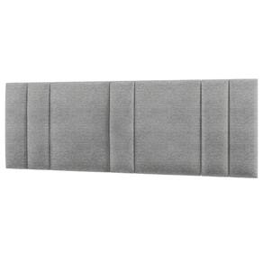 Cabeceira Modulada King 200 Cm Com Led Linho Cinza Milani Store Cinza