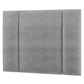 Cabeceira Modulada Solteiro 90 Cm Com Led Linho Cinza Milani Store Cinza