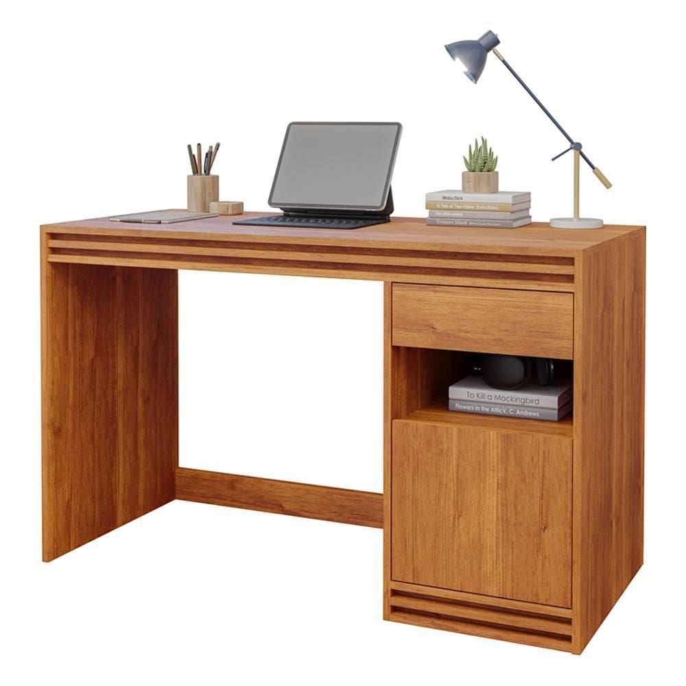 Escrivaninha Office Mila 1 Porta E 1 Gaveta Cinamomo - Permóbili Cinamomo