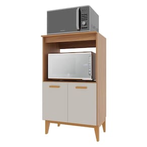 Balcão De Cozinha Para Eletrodomésticos Faro 65cm 2 Portas Freijó-off White - Indékes Freijó-off White