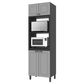 Torre Quente Firenze 70cm 2 Fornos 4 Portas Chumbo-titânio - Indékes Chumbo-titânio