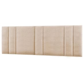 Cabeceira Modulada King 200 Cm Com Led Linho Bege Milani Store Bege