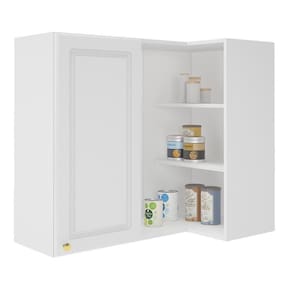 Armário Aéreo Canto Reto Firenze 1 Porta Branco - Indékes Branco