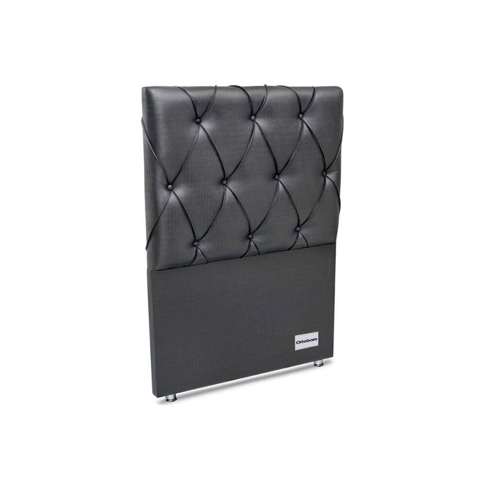 Cabeceira Cama Box Estofada Murat Facto Gray Solteiro - Courano Cinza - Ortobom