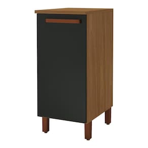 Balcão De Cozinha Monza 40cm Freijó-chumbo Com Tampo Mdf - Indékes Freijó-chumbo