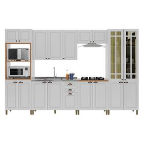Cozinha Modulada Firenze 6 Peças Com Torre Quente 2 Fornos Branco - Indékes Branco