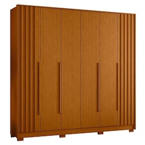 Guarda Roupa Casal Deville Ripado 6 Portas Cinamomo - Móveis Albatroz Cinamomo