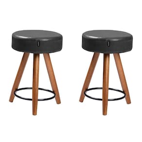 Kit 2 Banco Banqueta Paris Baixa 50cm Couríssimo Preto - Salaone Preto