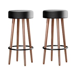 Kit 2 Banquetas Berlin 70cm Couríssimo Preto - Salaone Preto