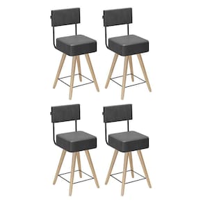 Kit 4 Cadeiras Barcelona 73cm Couríssimo Preto - Salaone Preto