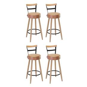 Kit 4 Banquetas Moscou 98cm Couríssimo Amarula - Salaone Amarula