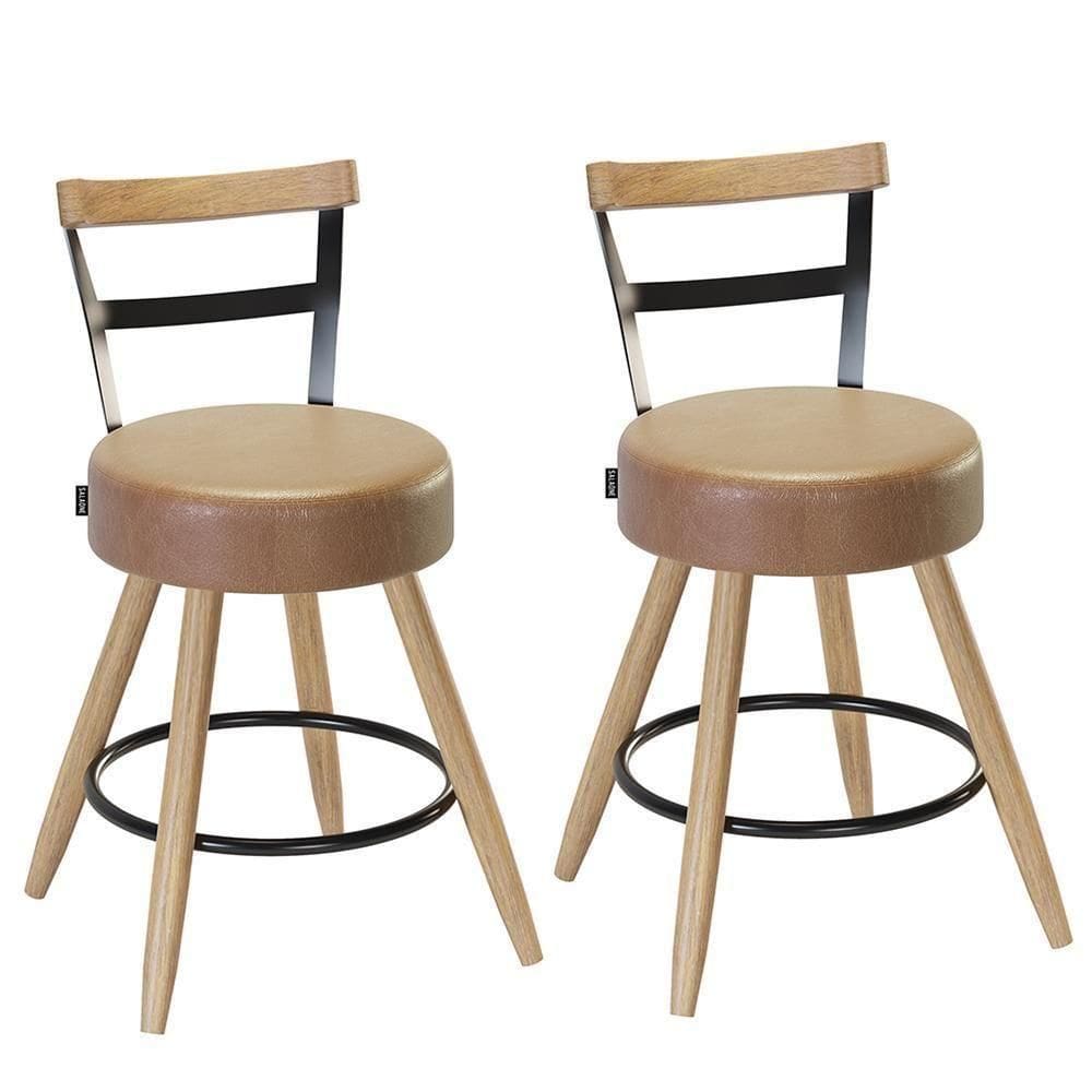 Kit 2 Cadeiras Moscou 79cm Couríssimo Amarula - Salaone Amarula